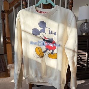 Disney World Cream Mickey Mouse Sweatshirt adult XS